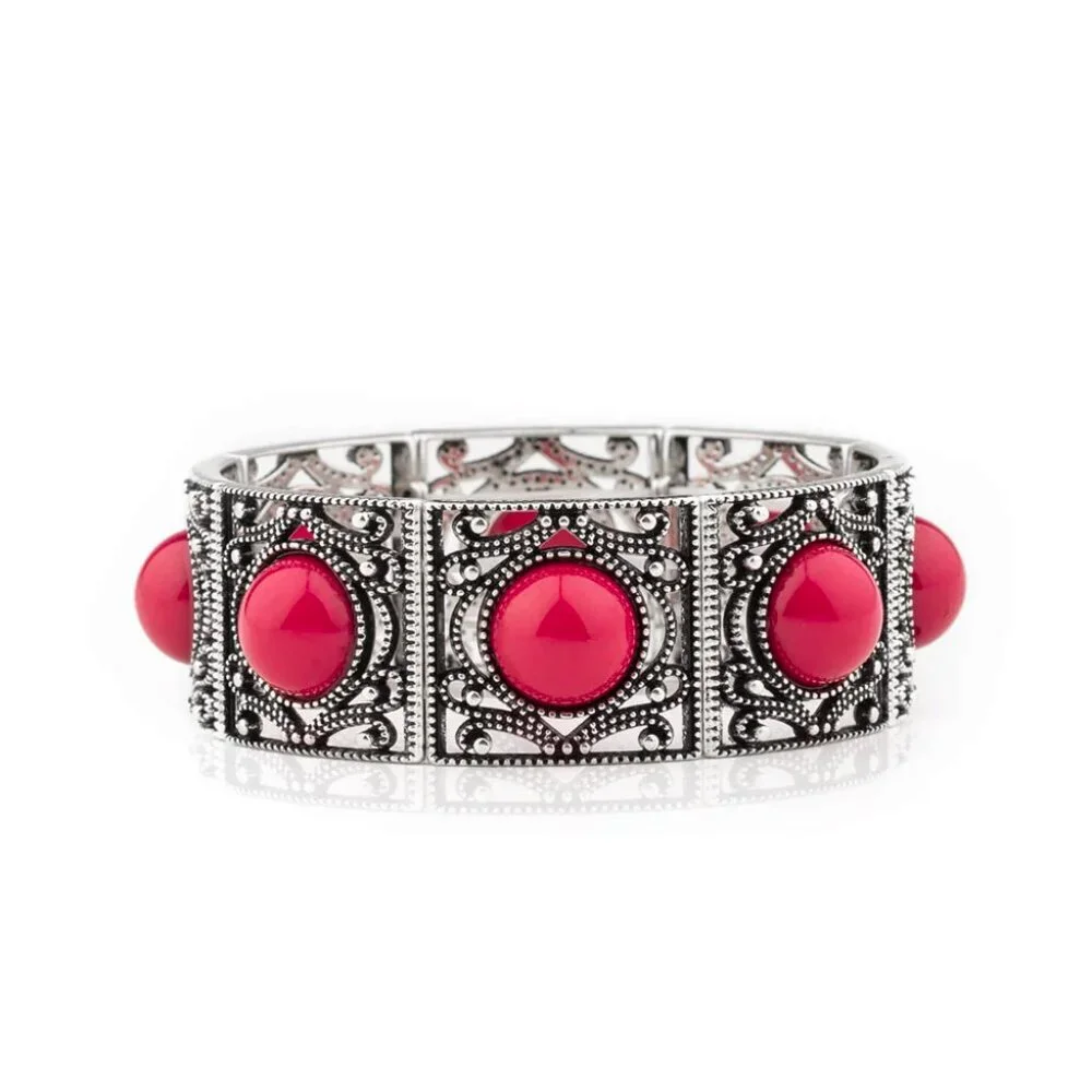 Paparazzi Jewelry - Victorian Dream - Pink Bracelet - Vintage
